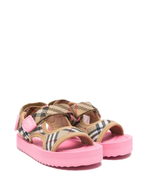 Burberry Kids checked strap sandals