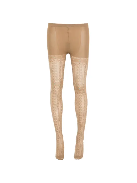 Issey Miyake Pre-Owned pantimedias con motivo 2010