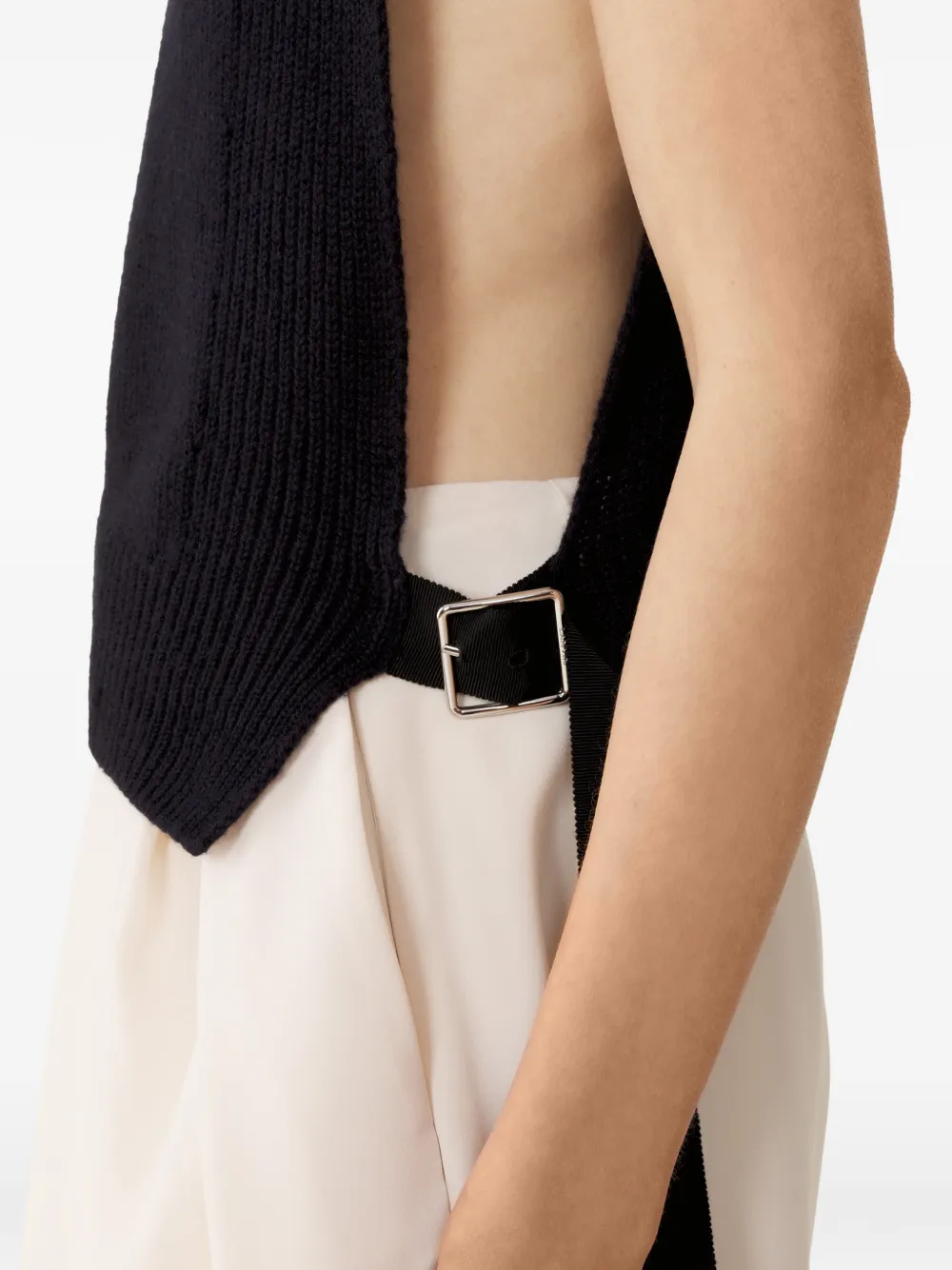 Lanvin Gilet met gesp aan de zijkant Blauw