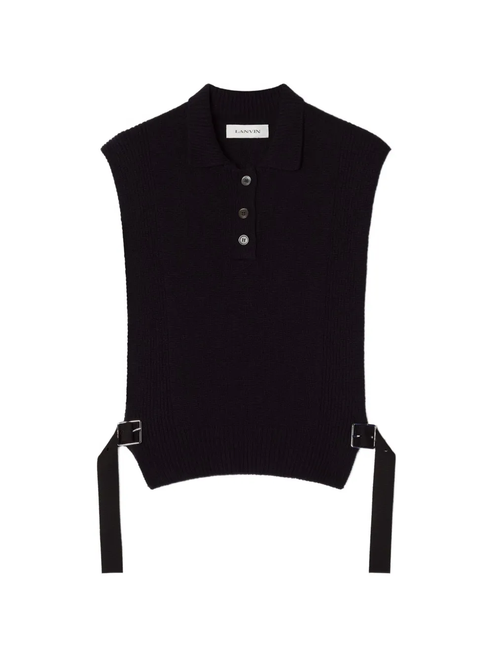Lanvin Gilet met gesp aan de zijkant Blauw