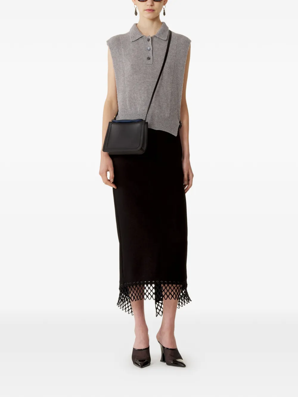 Lanvin 20 Compagnon crossbodytas Zwart