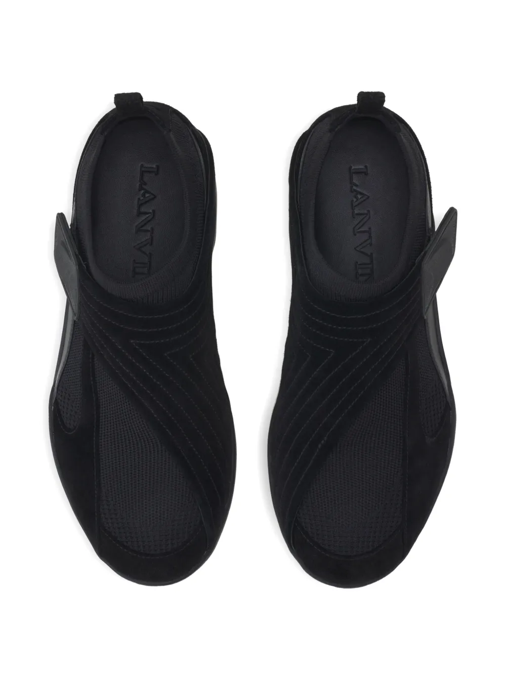 Lanvin Sneakers met bandje met reliëf Zwart