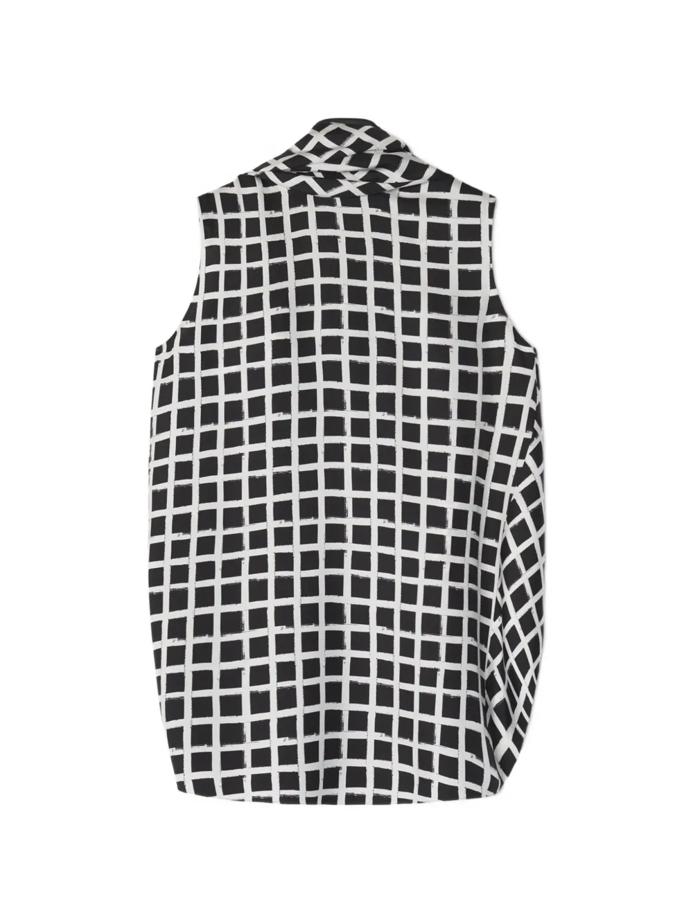 Lanvin Geruite mouwloze top Zwart