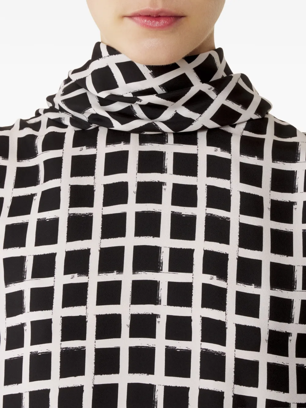 Lanvin Geruite mouwloze top Zwart