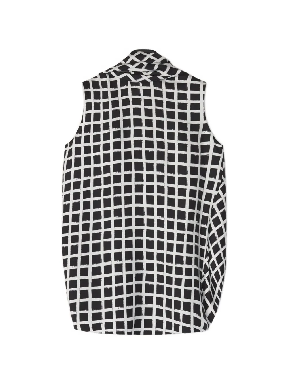 Lanvin Geruite mouwloze top Zwart