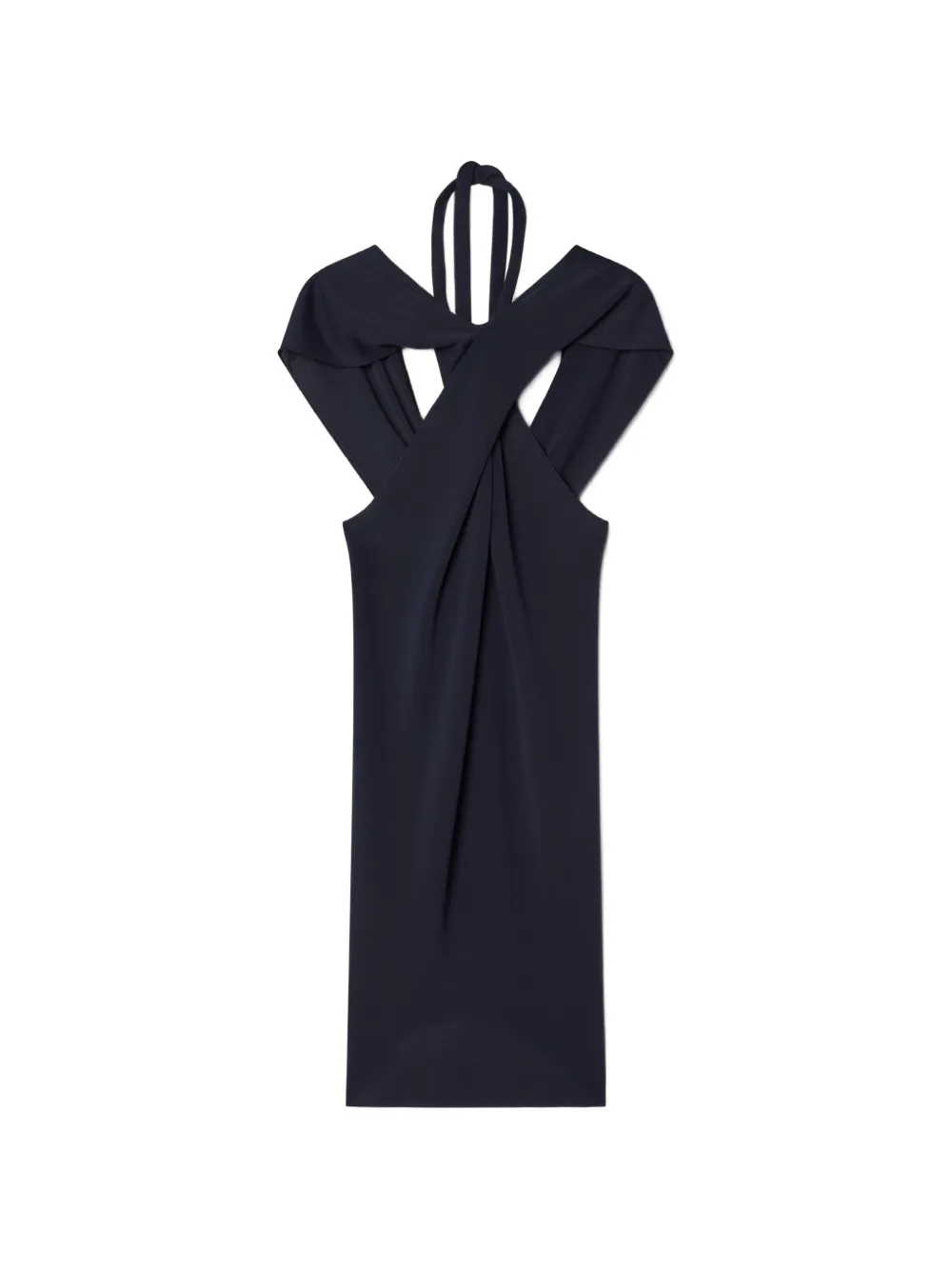 Lanvin Twisted Halterneck Mini Dress In Black