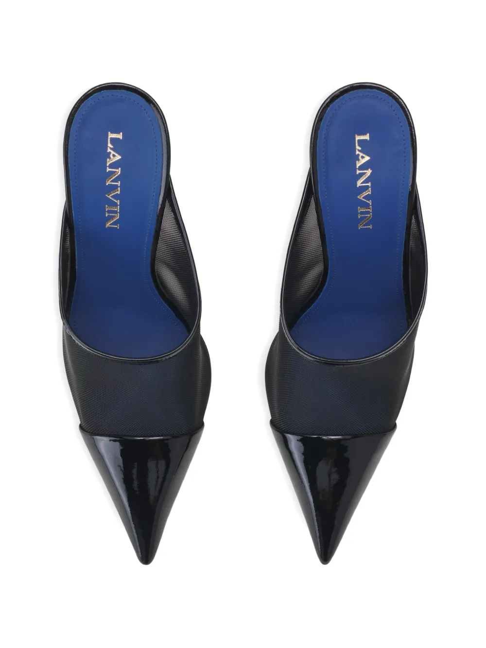 Lanvin Pumps met puntige neus en mesh Wit