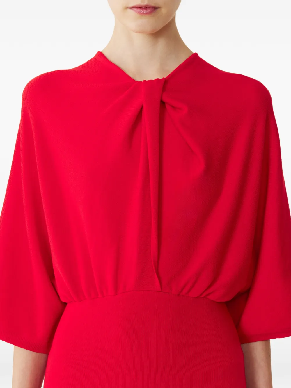 Lanvin Gedrapeerde trui met cropped mouwen Rood