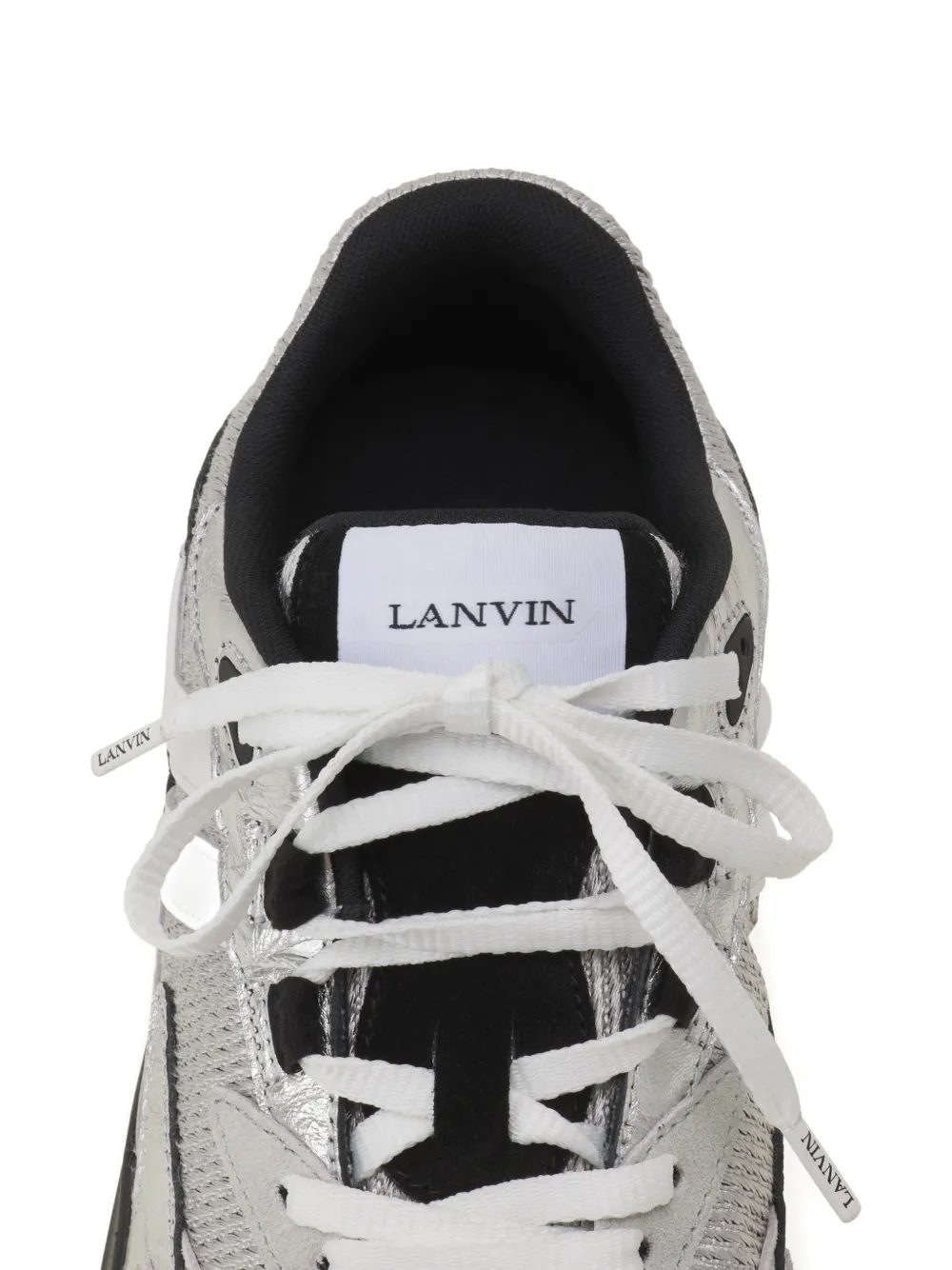 Lanvin Sneakers met metallic vlakken Zilver