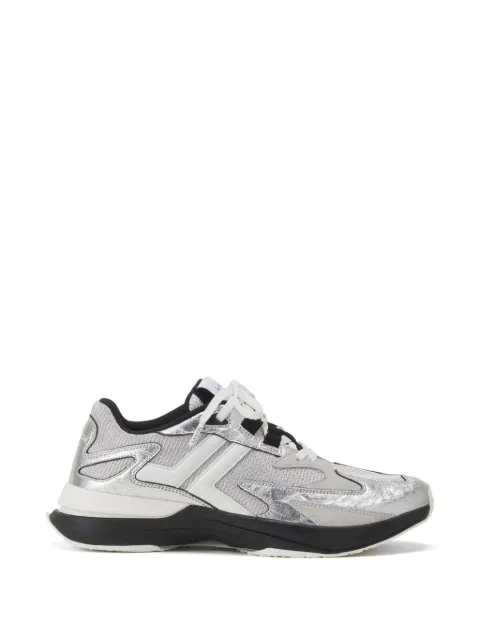 Lanvin metallic-panelled sneakers