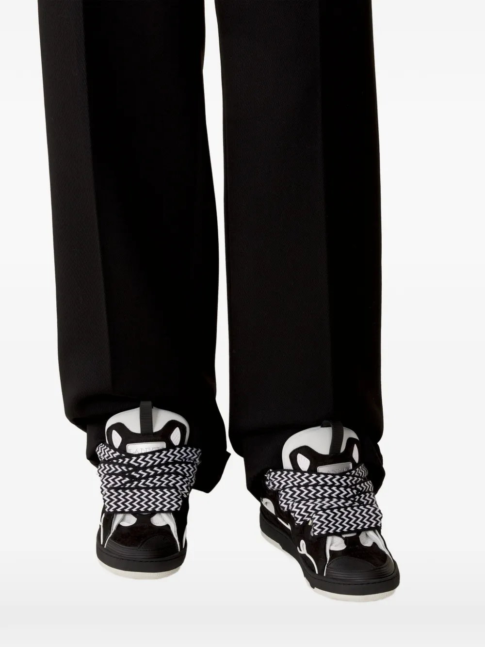 Lanvin Zigzag lace-up Sneakers | Black | FARFETCH