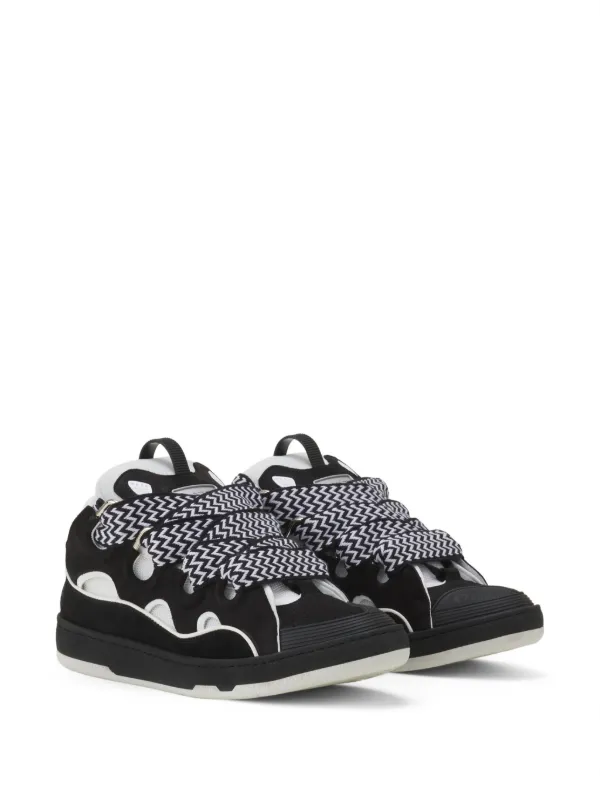 Lanvin Zigzag lace-up Sneakers | Black | FARFETCH
