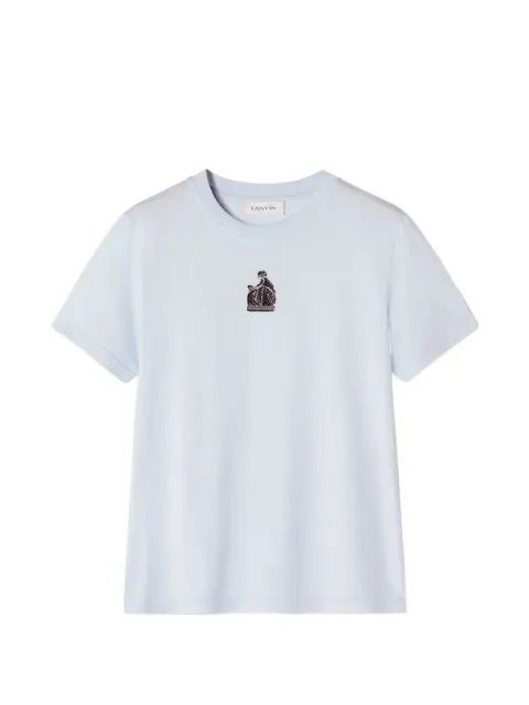 Lanvin Mother and Child embroidered cotton jersey T-shirt