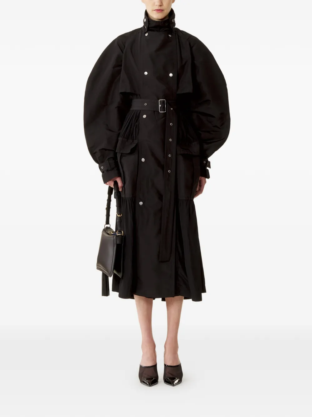 Lanvin Jas met ceintuur Zwart