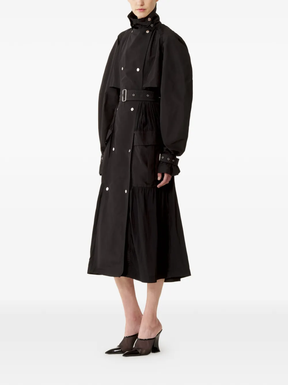 Lanvin Jas met ceintuur Zwart