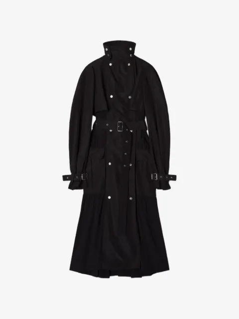 Lanvin belted pleated coat
