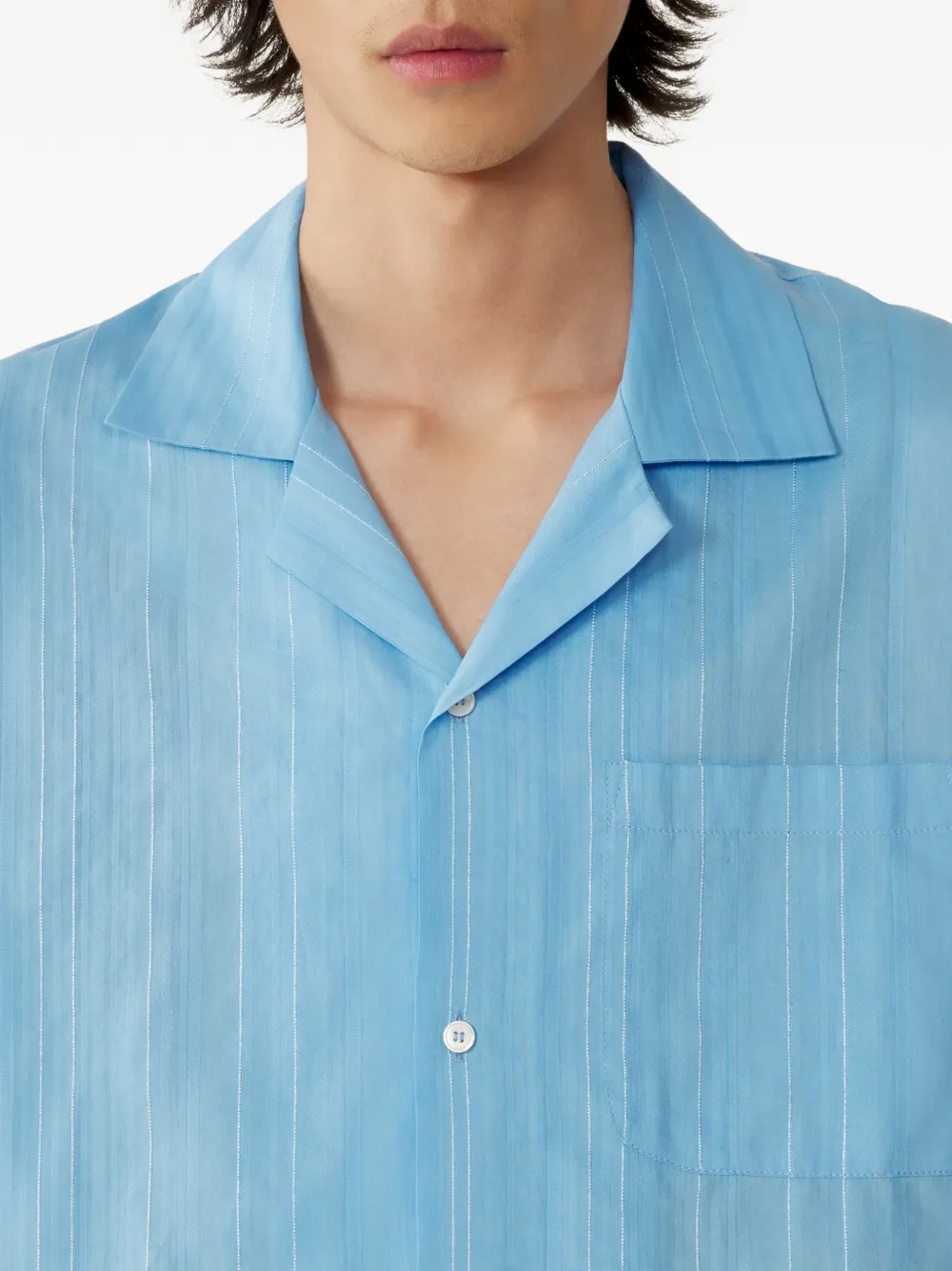 Lanvin Gestreept overhemd Blauw