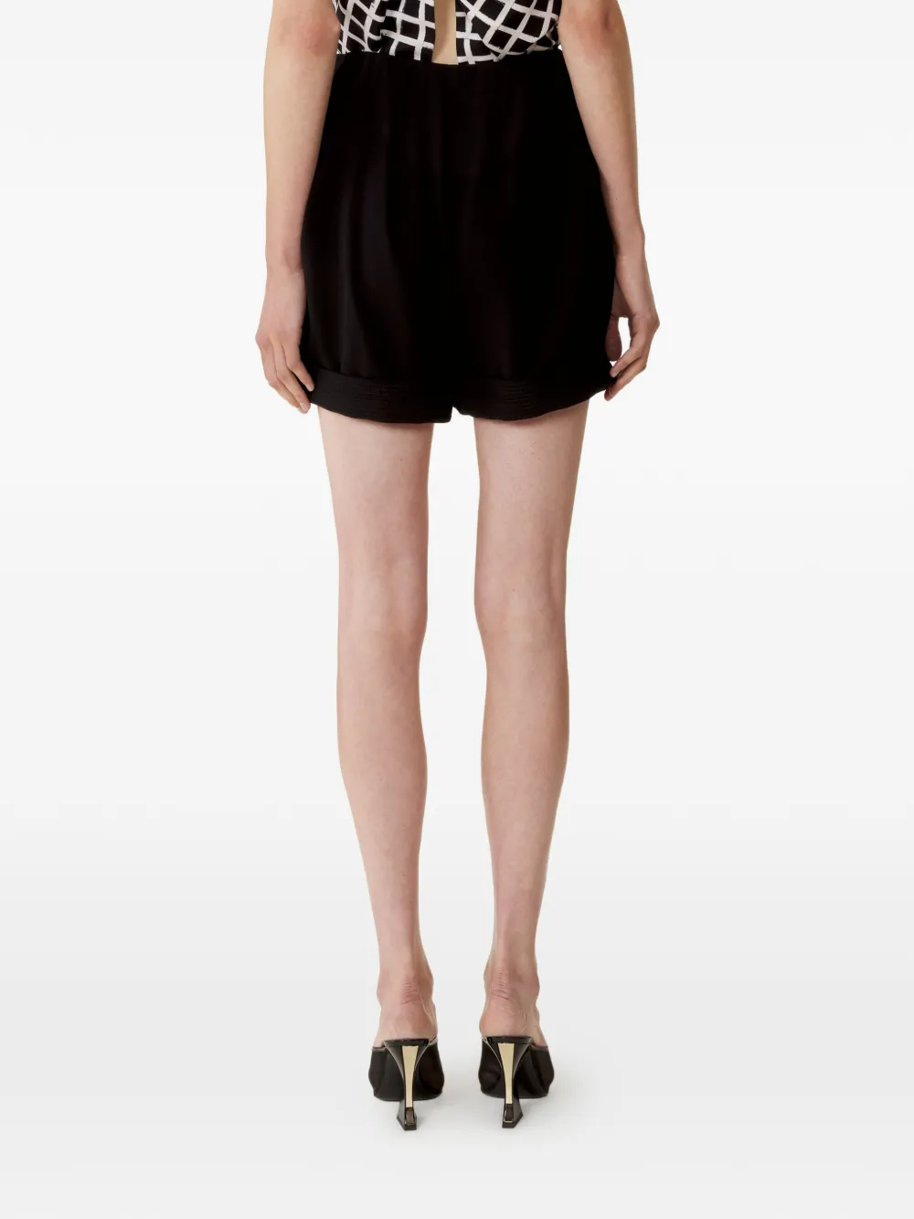Lanvin Geplooide shorts met rits Zwart
