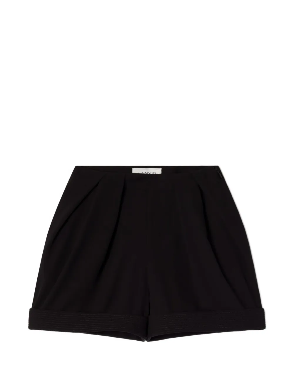 Lanvin Geplooide shorts met rits Zwart