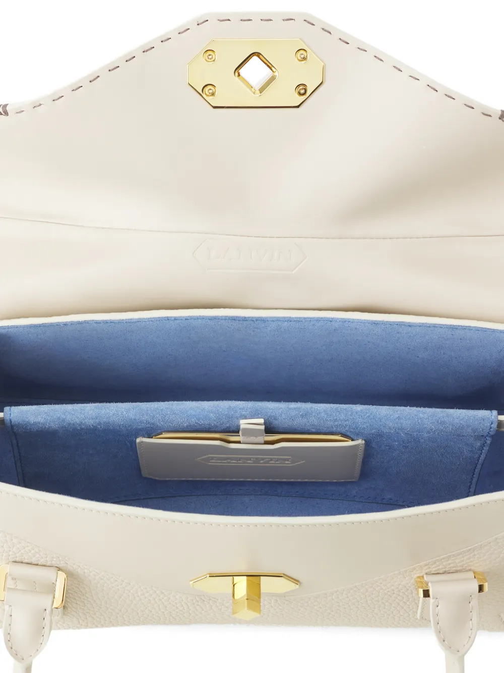 Lanvin Shopper met logo Beige