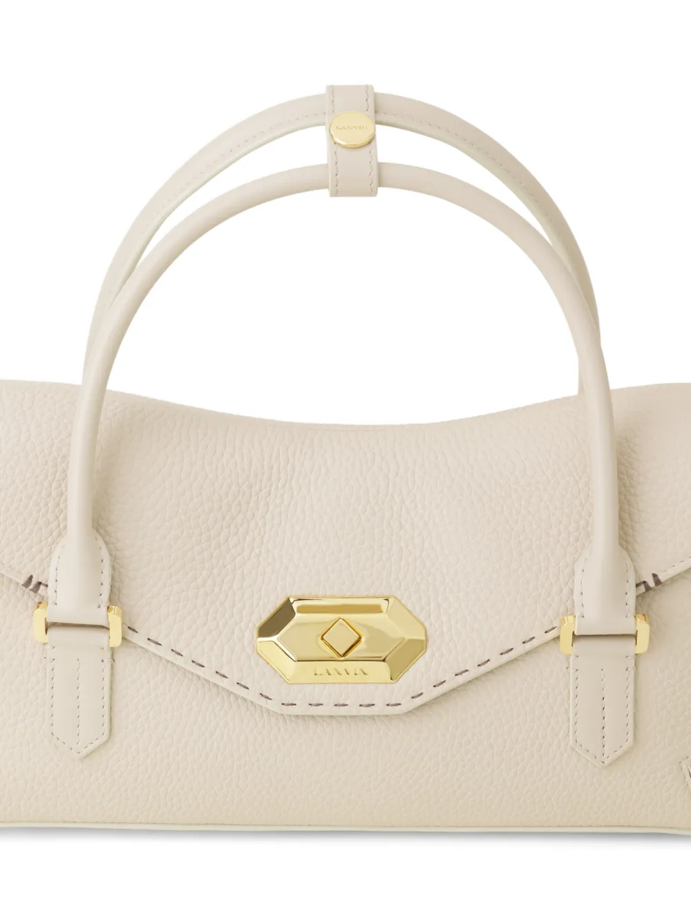 Lanvin Shopper met logo Beige
