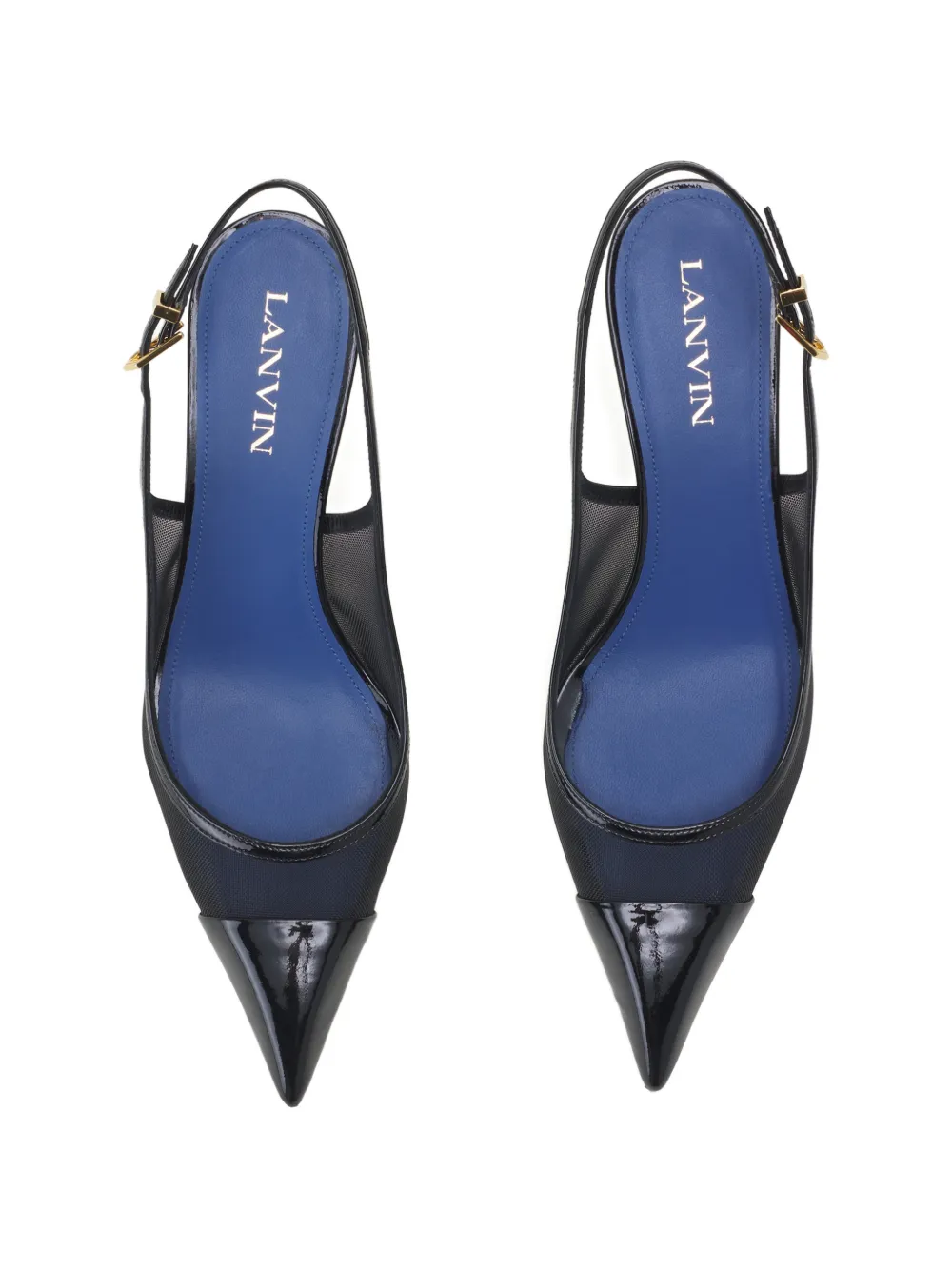 Lanvin Slingback pumps met puntige neus Wit