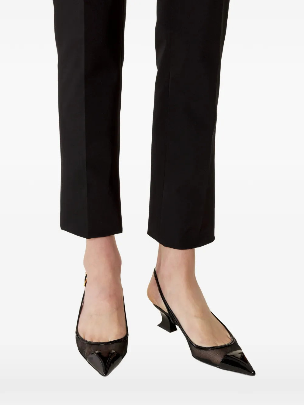 Lanvin Slingback pumps met puntige neus Wit