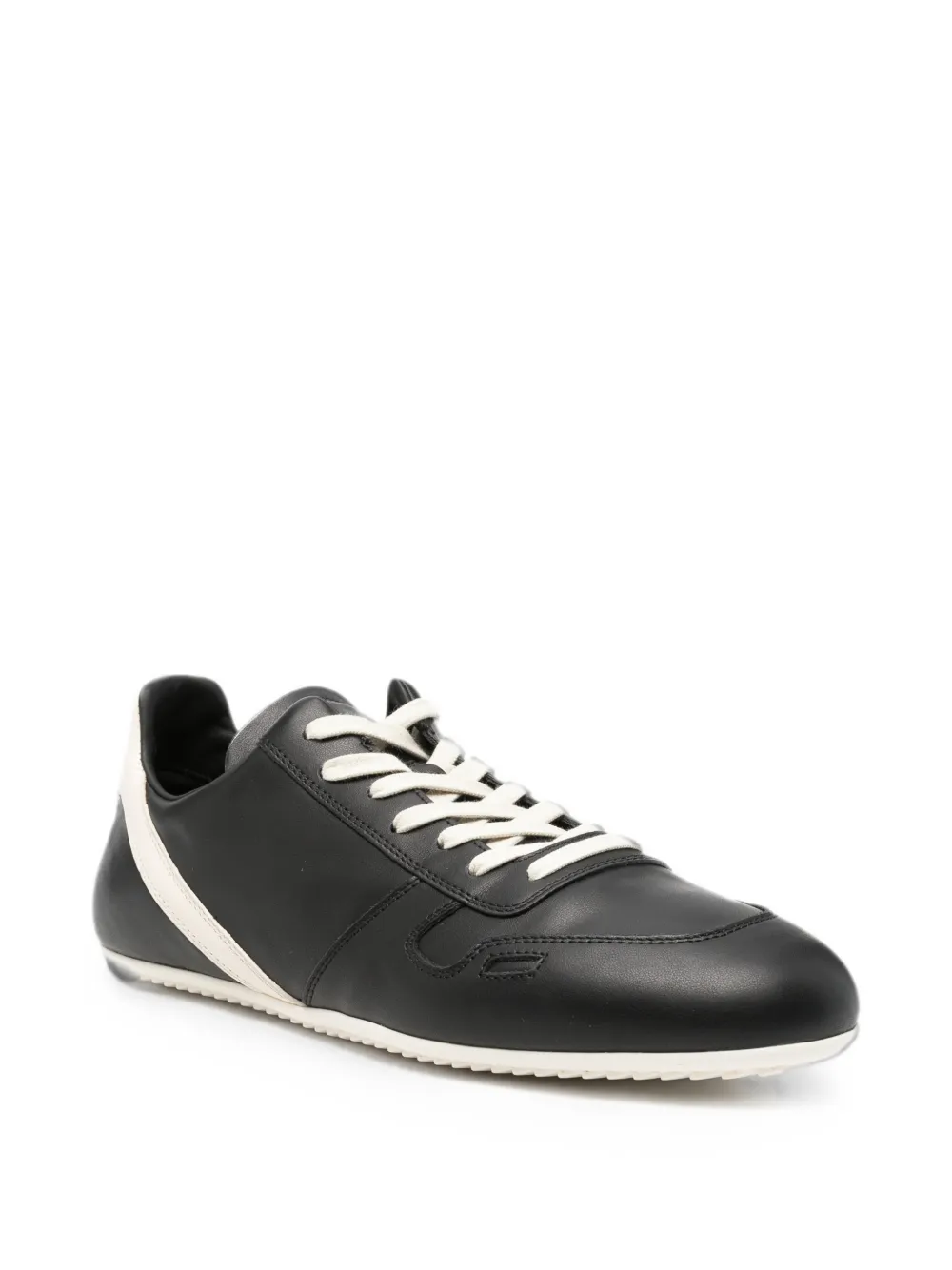 Rick Owens lace-up leather sneakers Zwart