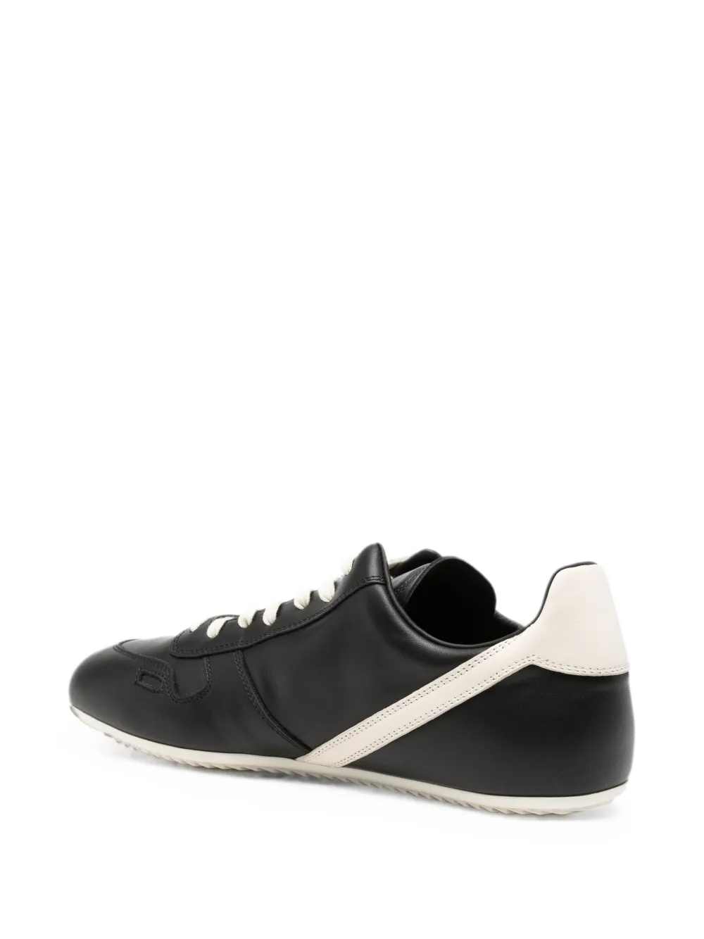 Rick Owens lace-up leather sneakers Zwart
