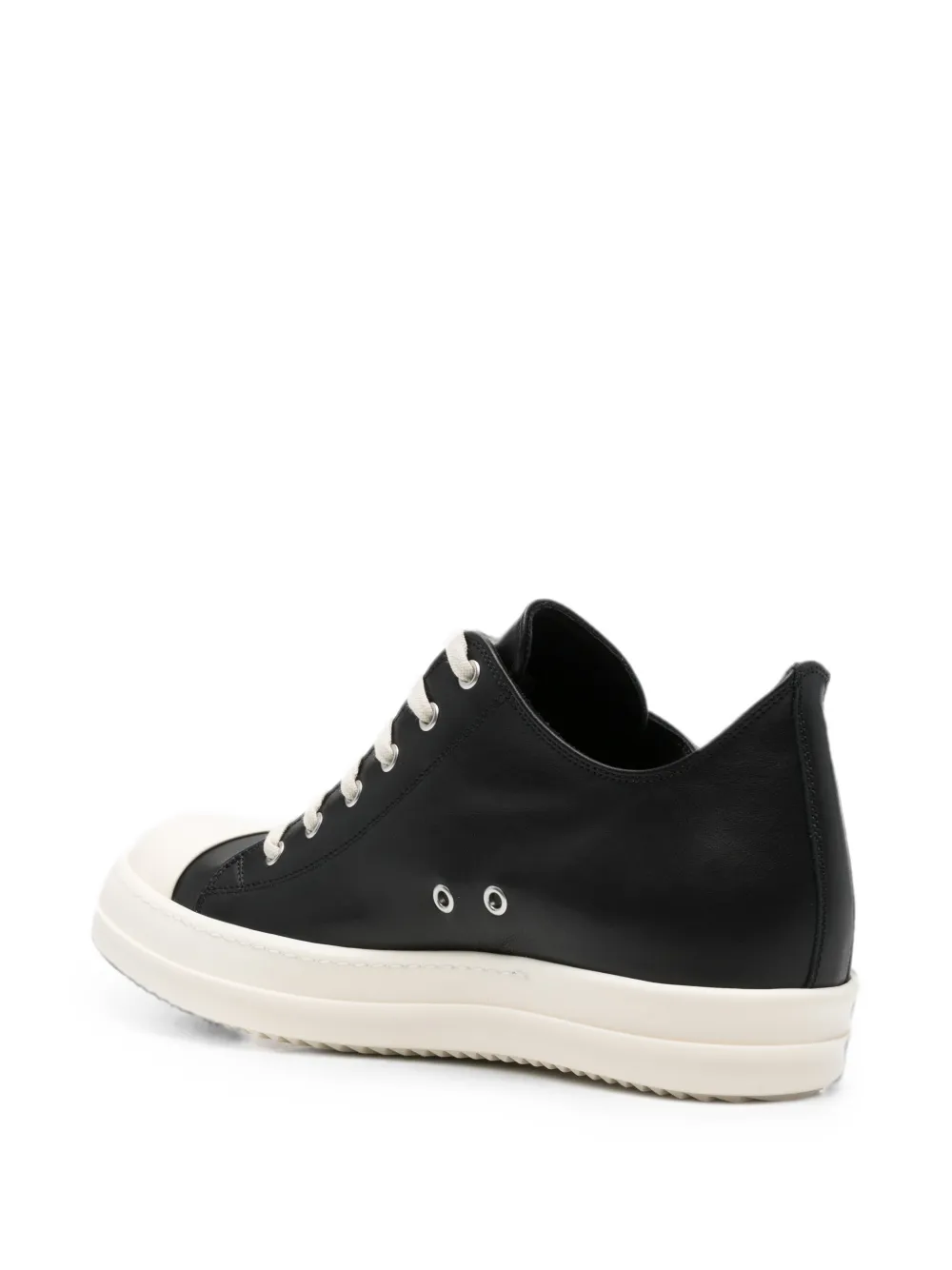 Rick Owens lace-up leather sneakers Zwart
