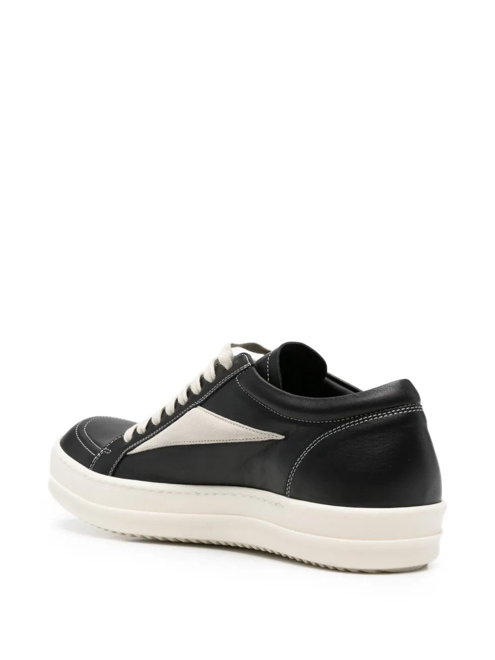 Rick Owens Vintage lace-up leather sneakers Zwart