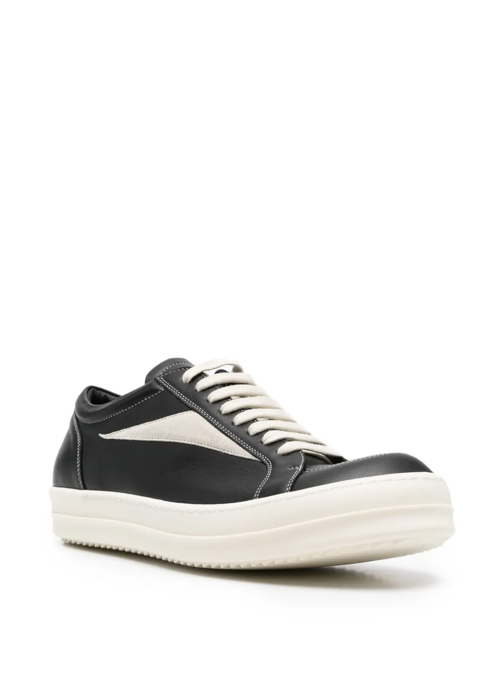 Rick Owens Vintage lace-up leather sneakers Zwart