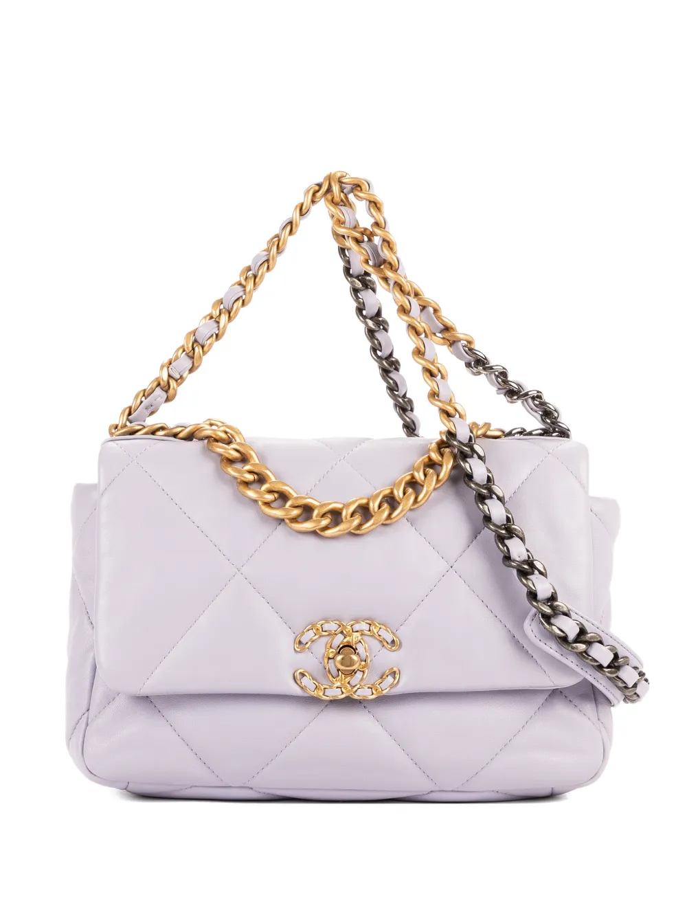 CHANEL Pre-Owned 19 Flap Bag quilted shoulder bag - Viola