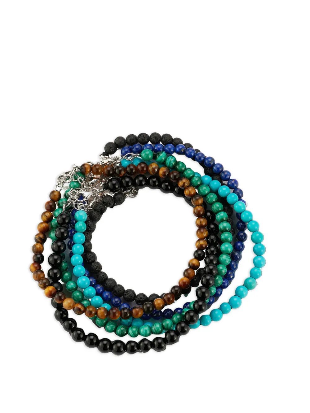 Mateo lava rock bracelet - Silber