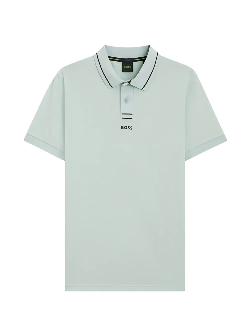 BOSS striped-trim polo shirt - Grün