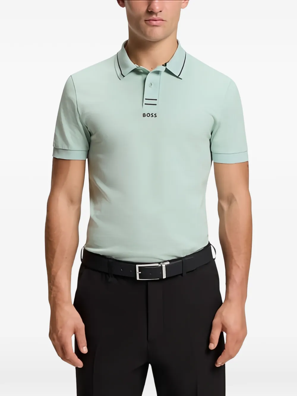 Paule Striped-Trim Polo Shirt