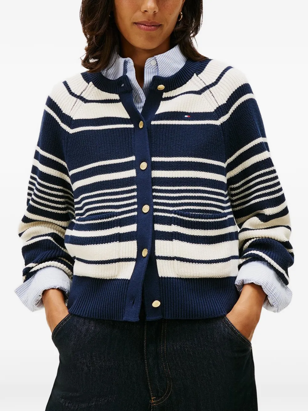  Tommy Hilfiger Striped Cardigan - Blue 