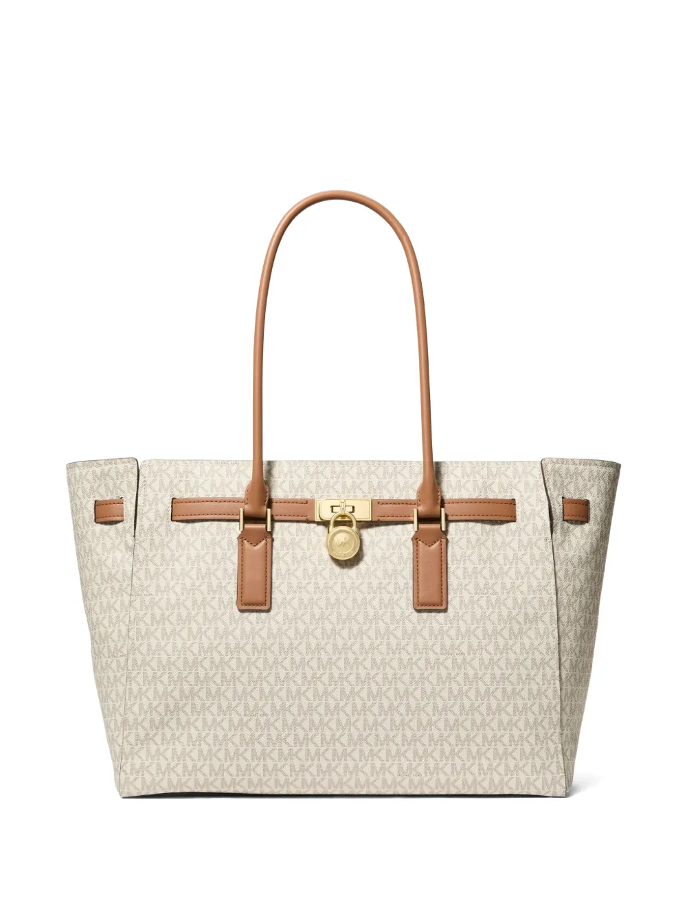 Michael Michael Kors Großer Hamilton Moderne Tote Bag mit Logo - Nude
