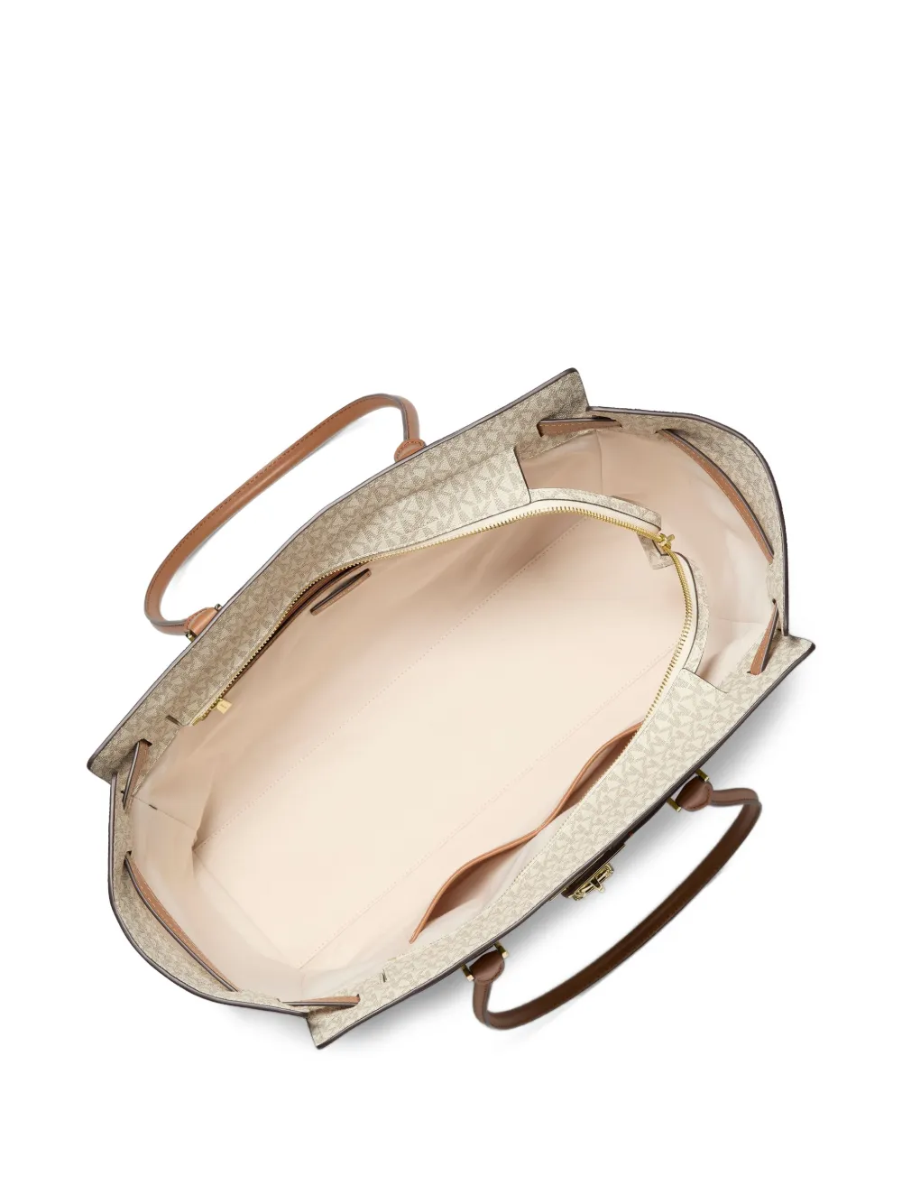 Michael Kors Grote Hamilton Moderne shopper met kenmerkend logo Beige