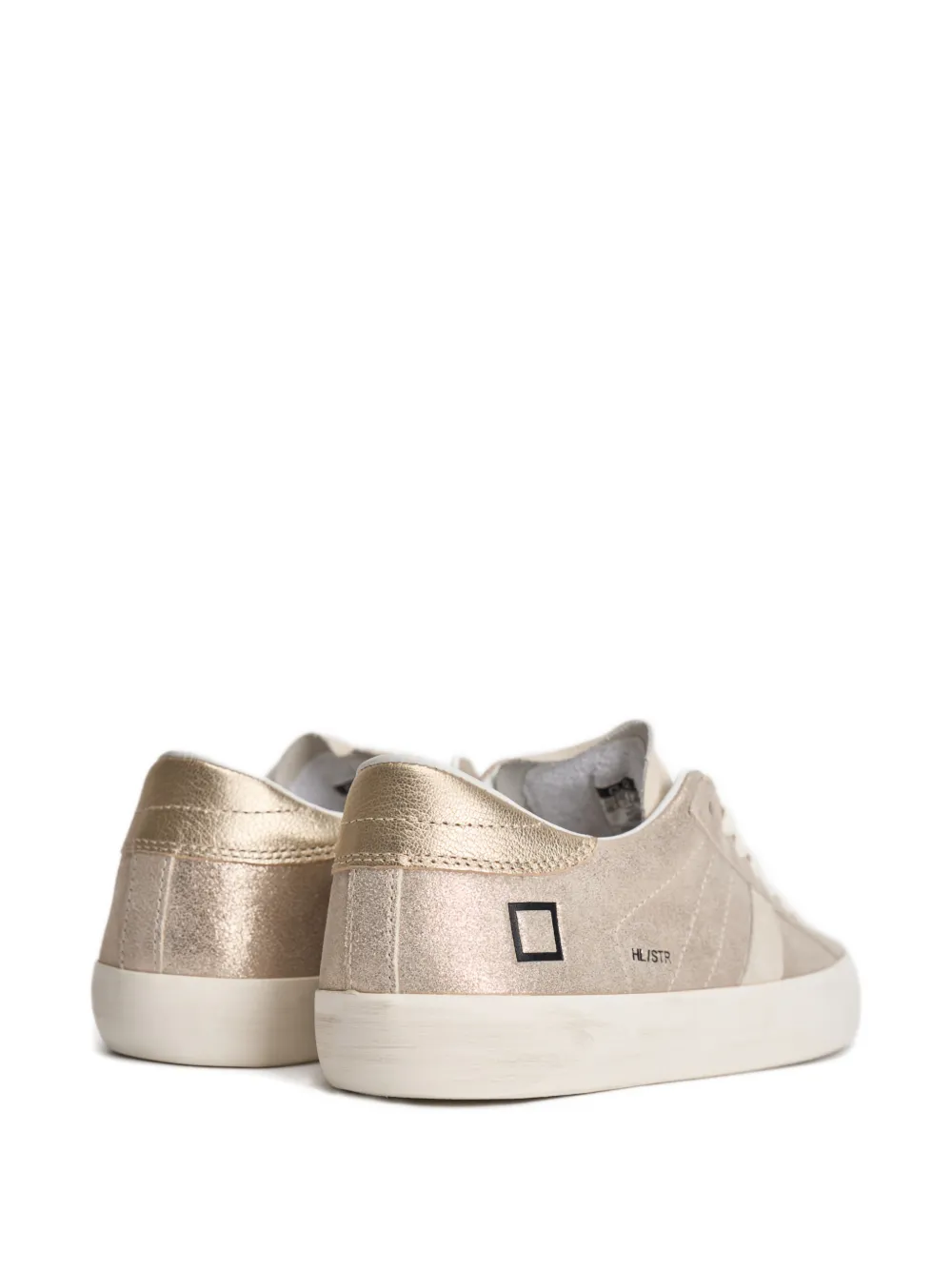 D.A.T.E. Hill Low sneakers met glittervlak Beige