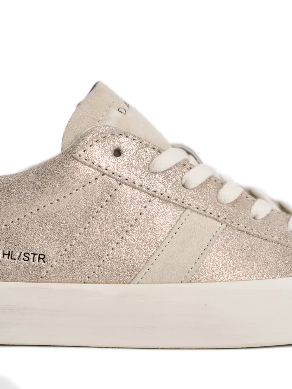 D.A.T.E. Hill Low sneakers met glittervlak Beige