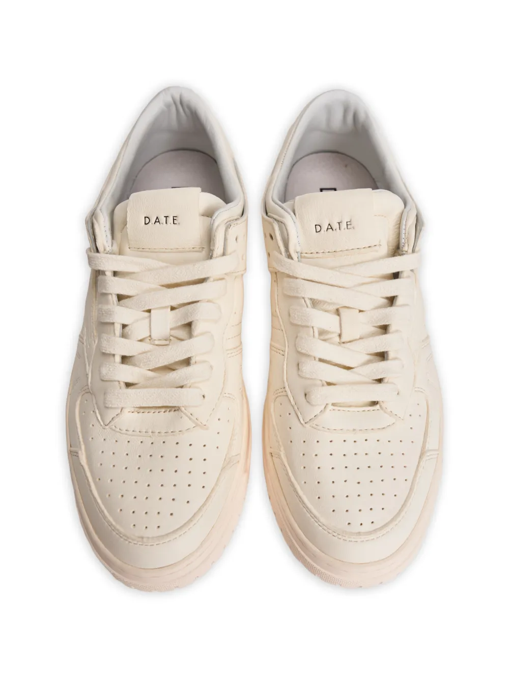 D.a.t.e. Torneo Perforated Sneakers - Neutrals 