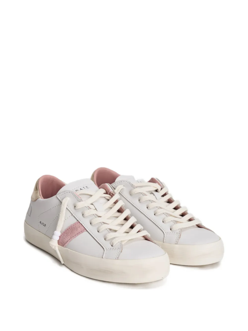 D.A.T.E. HL CLF side-stripe low-top sneakers Wit