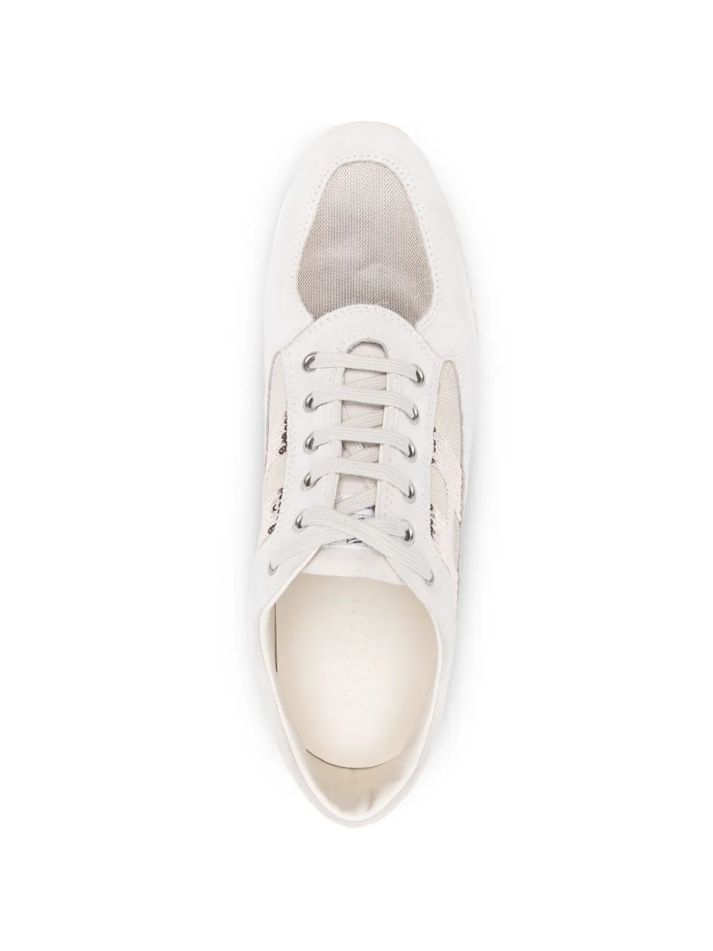 Hogan Sneakers verfraaid met pailletten en suède vlak Grijs