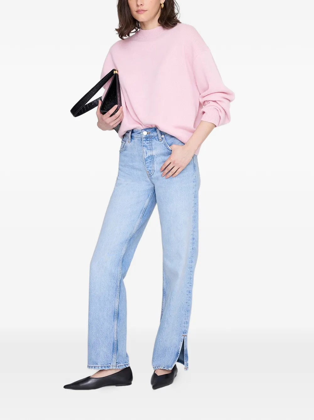 ANINE BING Lee trui met ronde hals Roze