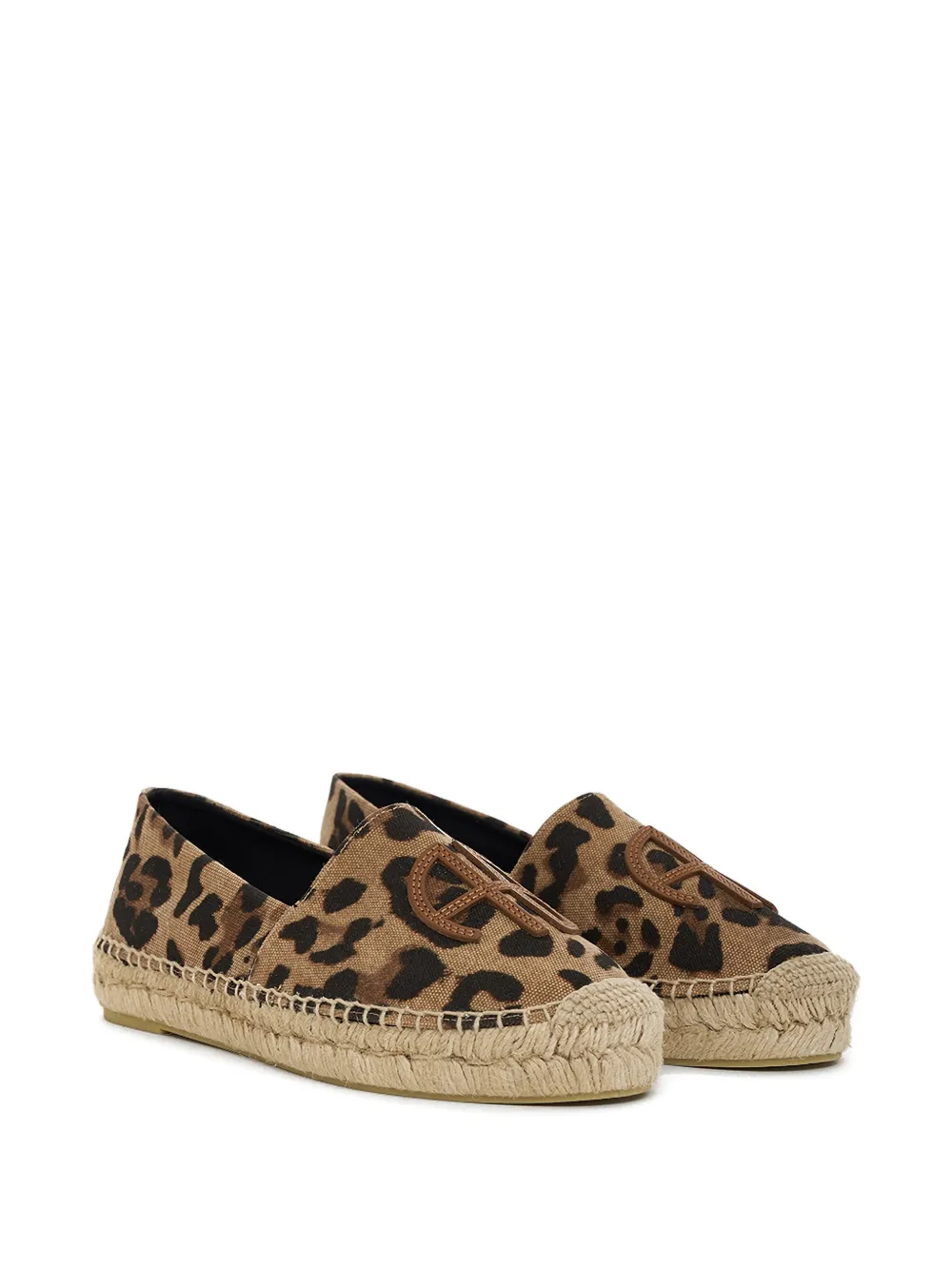 ANINE BING Paloma espadrilles met luipaardprint Beige