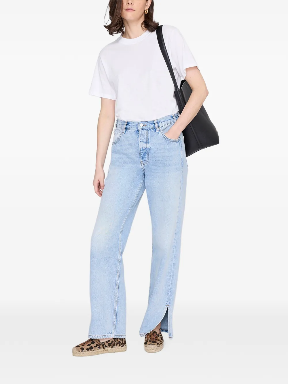 ANINE BING Paloma espadrilles met luipaardprint Beige