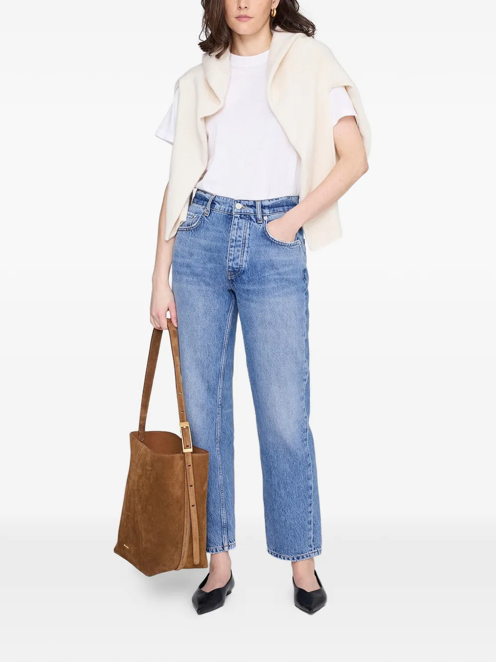 ANINE BING Elly bucket-tas Bruin