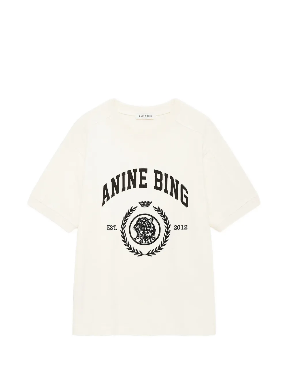 ANINE BING Jaylin Collegiate T-shirt Beige