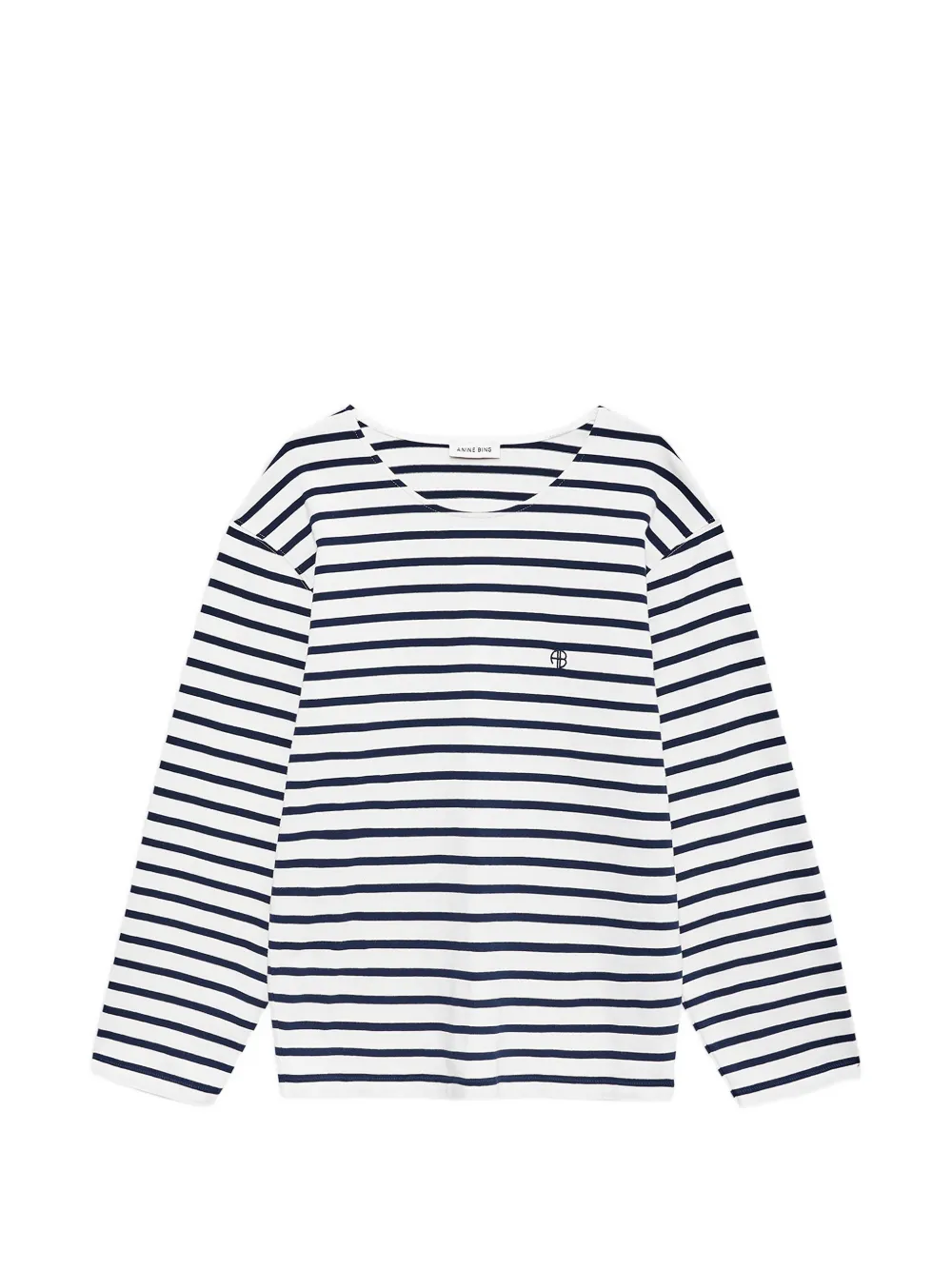 Anine Bing Striped-pattern Long-sleeved T-shirt In Blue
